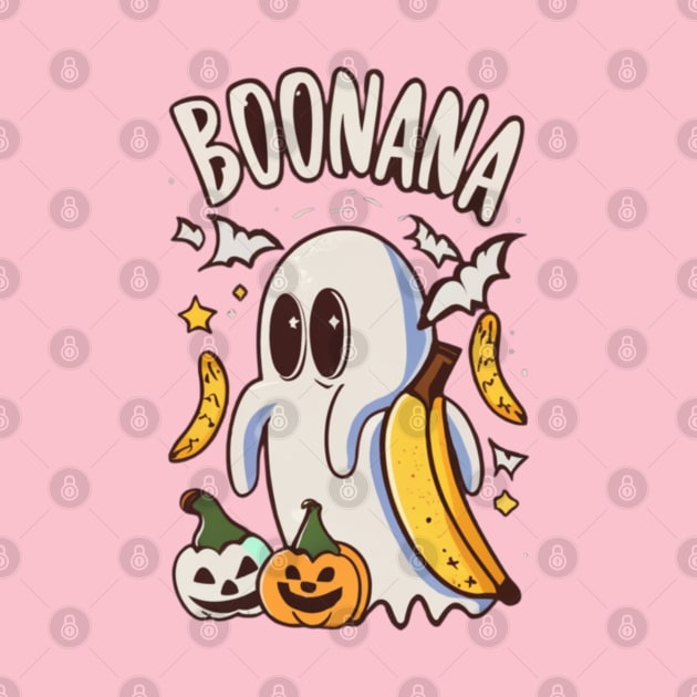 Boonana Cute Ghost Banana Halloween Men Women Kids by click2print