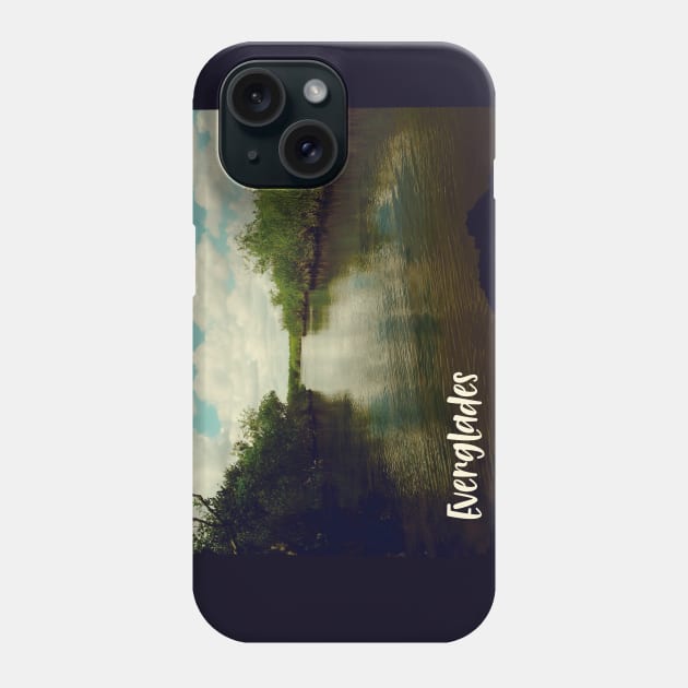 Everglades Boat photo Key West Florida blue sky palmtree landscape USA nature lovers Phone Case by BoogieCreates