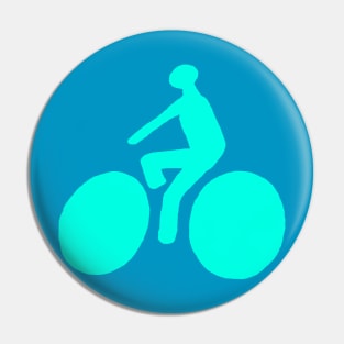 Turquoise blue bicycle Pin