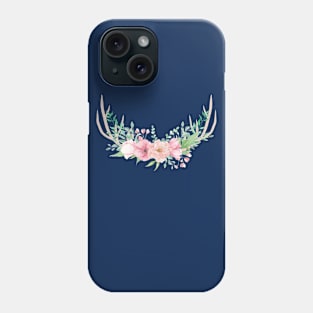 Flowers Deer Antlers Phone Case