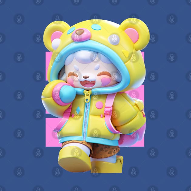 AKBLM - SHIBBY GENKI 元気 KUMA | 3D KAWAII CHIBI BABY MASCOT by AKBLM