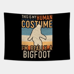 Retro Bigfoot Quote Tapestry