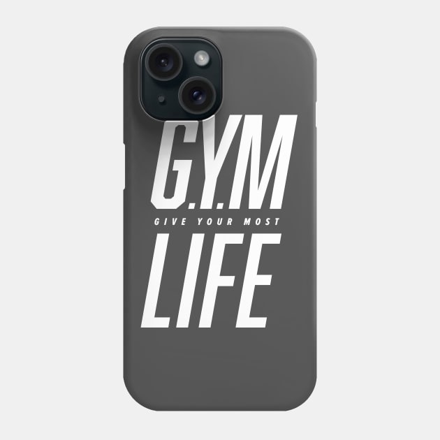 GYM Life - Motivational Gym Design Phone Case by happiBod