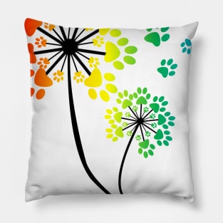 Dog LGBT Dandelion Pillow