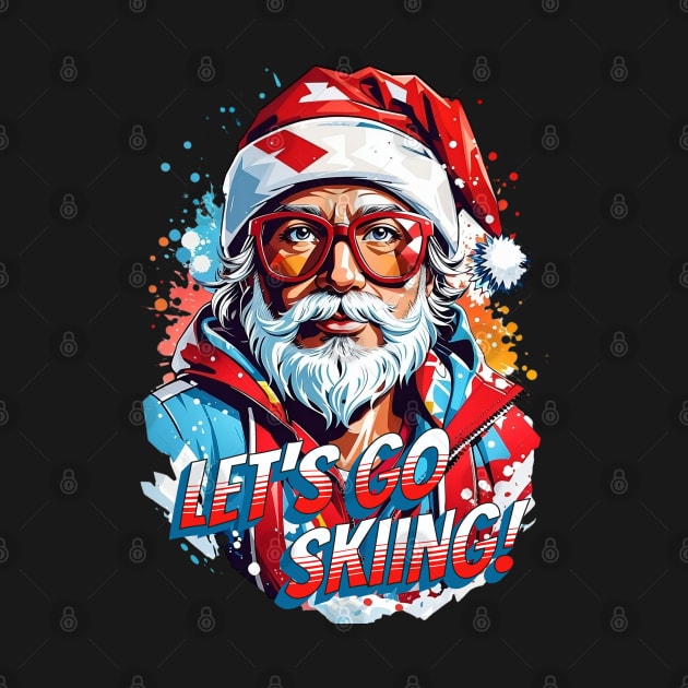 Let's Go Skiing - handsome Santa Claus by Bellinna