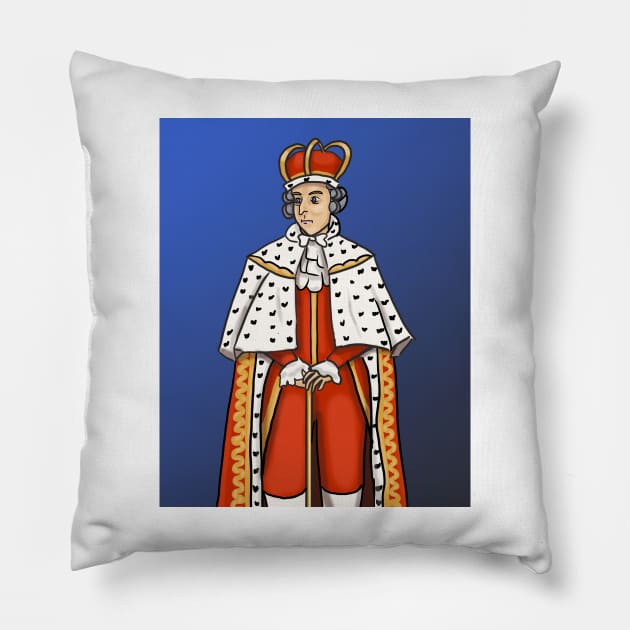 King George- Hamilton Pillow by tesiamarieart