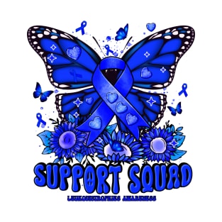 Leukodystrophies Awareness - Support Squad butterfly sunflower T-Shirt