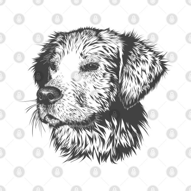 Dog Puppy Vintage Illustration hunting dog by AltrusianGrace