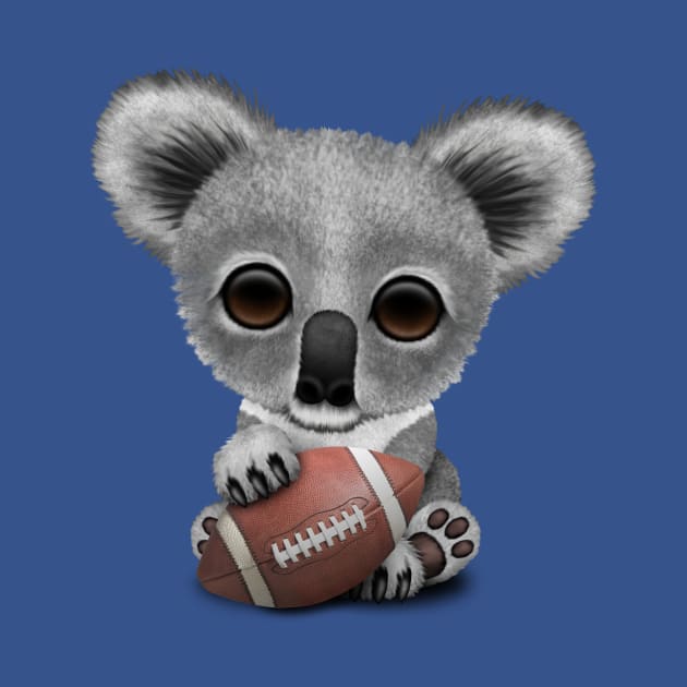 Cute Baby Koala Playing With Football by jeffbartels