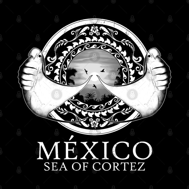 Manta Rays Mexico Sea of Cortez by NicGrayTees