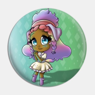 African American Girl with Dog Ears Pin