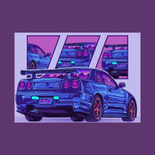 Skyline Gtr R34 car sport T-Shirt