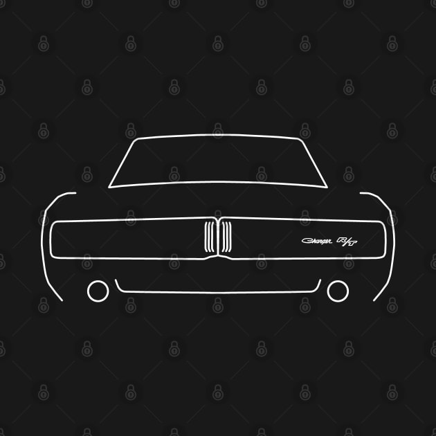 Dodge Charger 1969 outline graphic (white) by soitwouldseem