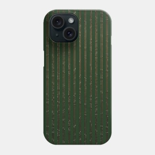 elegant glitter gold and dark green pinstripe pattern mask Phone Case