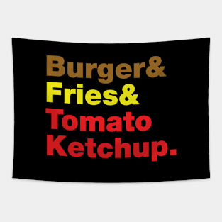 Burger & Fries & Tomato Ketchup. Tapestry