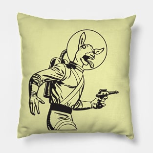 Screaming Goat in Space Pillow