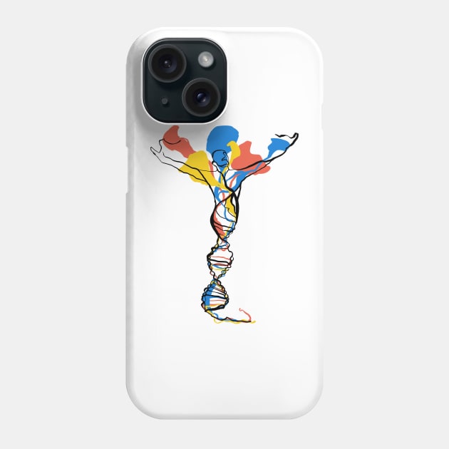 Single Line - DNA Activation Phone Case by MaxencePierrard