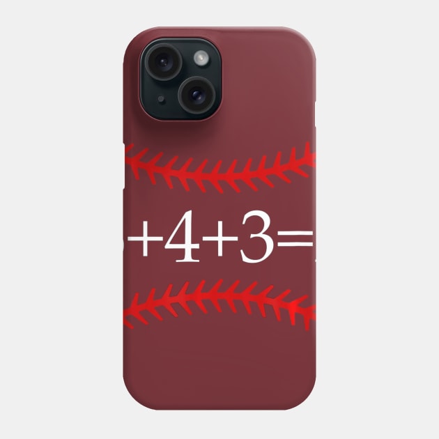 6 4 3 2 Baseball Math Cute Softball Game Phone Case by Vigo