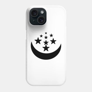 Half moon and stars design Phone Case