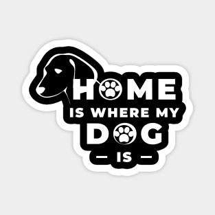 Home is where my dog is Magnet