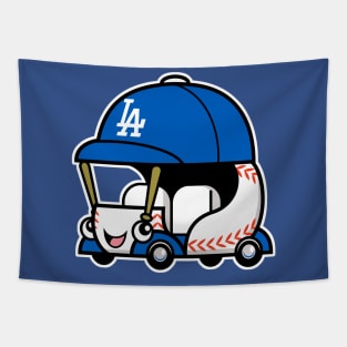 Dodgers Bullpen Car Tapestry