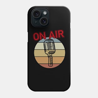 On Air - Vintage Microphone  for Music Enthusiasts Phone Case