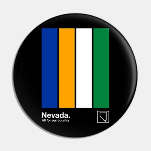 Nevada State Flag  // Original Minimalist Artwork Poster Design Pin