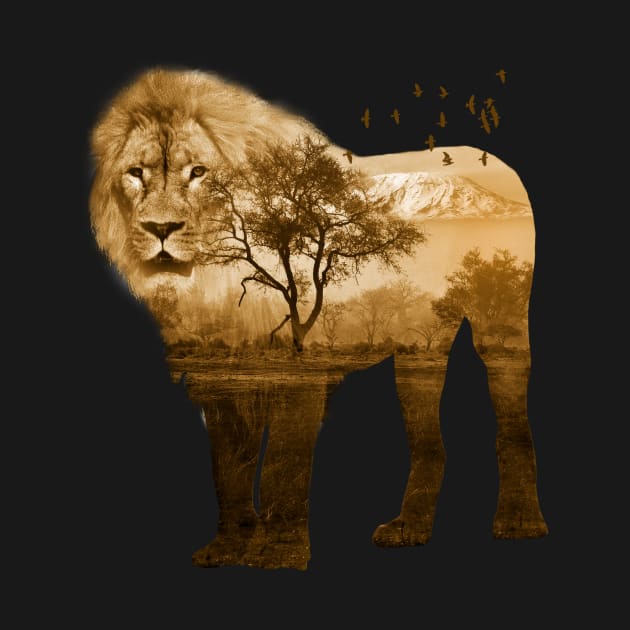 Lion Wild Animal Safari Africa Jungle World Nature Wildlife by Cubebox