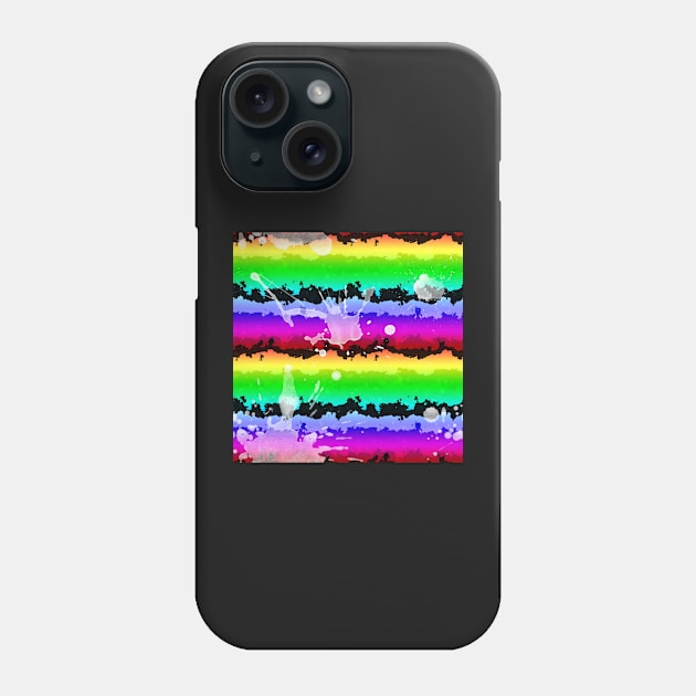 Rainbow Splats & Rough Stripes Phone Case by NeavesPhoto