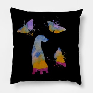 Deerhound Art, Butterflies, Dogs Pillow