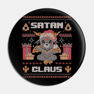 Satan Claus  - Funny Baphomet Ugly Christmas Gift Pin