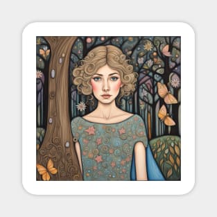 Rosamund Pike as a fairy in the woods Magnet