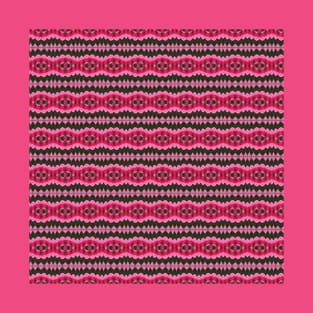 Serrated Lines Pink pattern T-Shirt