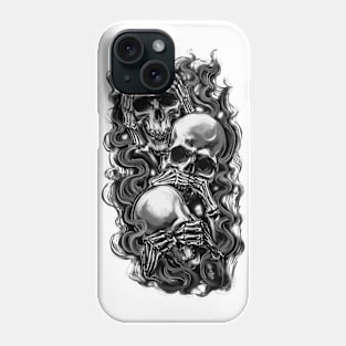 Hear No Evil monochrome Phone Case