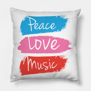 PEACE LOVE MUSIC Pillow