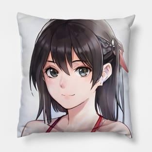 Teen school anime girl Pillow