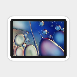 Midnight Blue Bubble Abstract Magnet