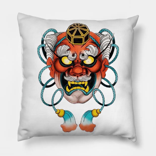 yakuza mask Pillow by GEULISPISAN