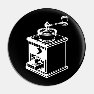 retro coffee grinder 3d design Pin