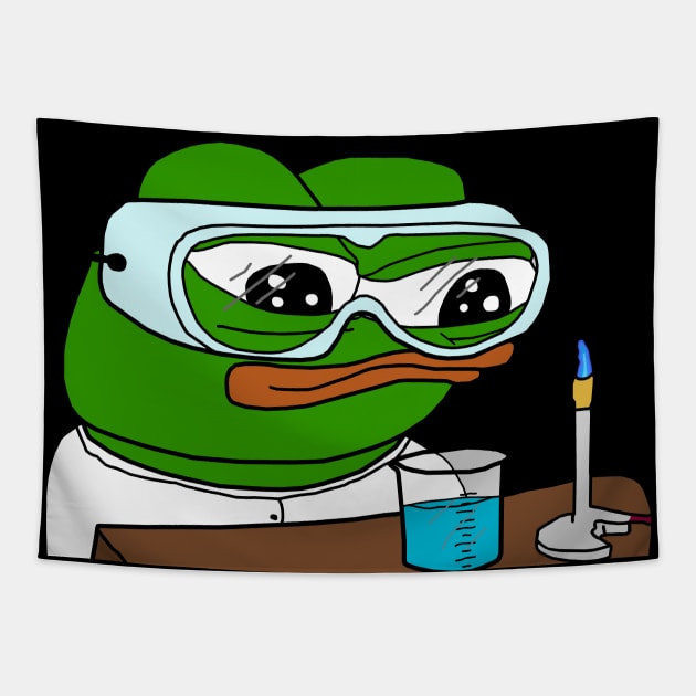 Chemist Apu Pepe Tapestry by Lean Mean Meme Machine