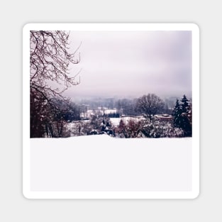 Snowy landscape photography Magnet