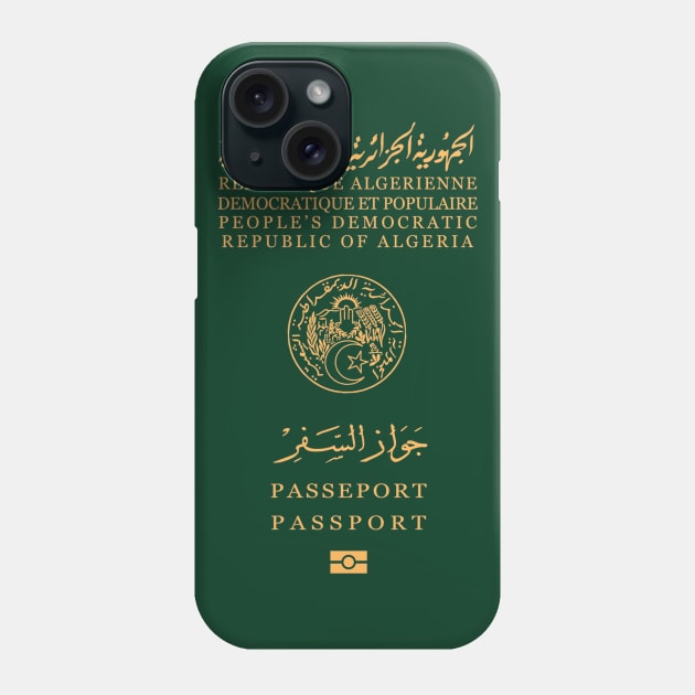 Algeria passport Phone Case by Travellers