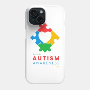 World autism - Awareness day - Puzzle - Heart Phone Case