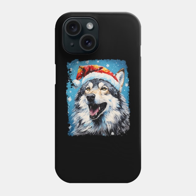 Christmas Wolf Phone Case by Origami Fashion