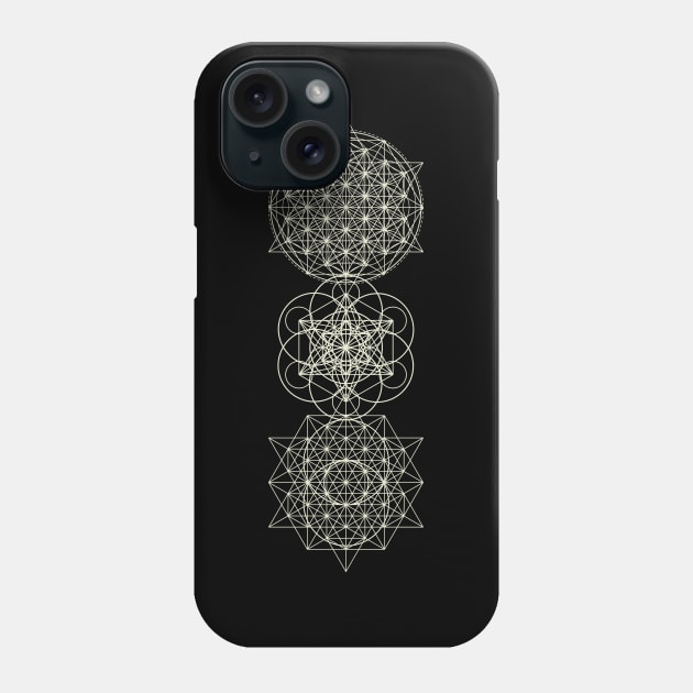 Flower of Life Sacred Geometry Chakras Phone Case by The Dream Team