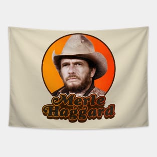 Retro Merle Haggard Legend Design Tapestry