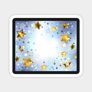 Blue Background with Gold Stars Magnet