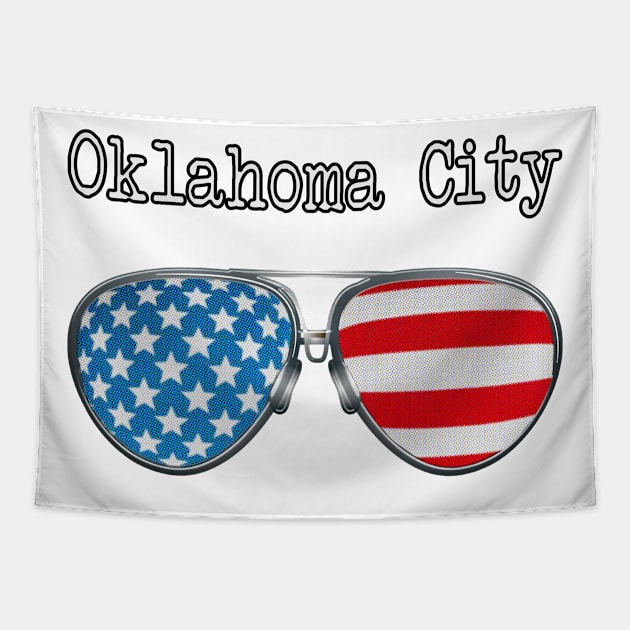 AMERICA PILOT GLASSES OKLAHOMA CITY Tapestry by SAMELVES