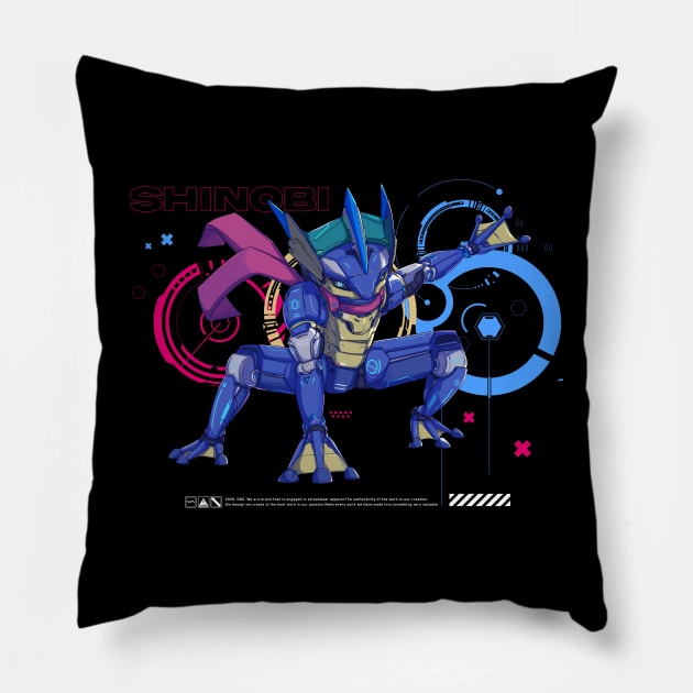 Mecha shinobi Pillow by Dnz