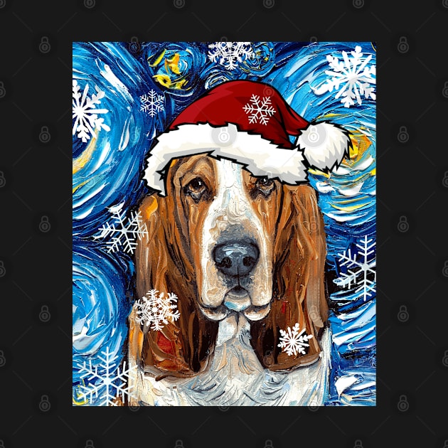 Basset Hound Santa by sagittariusgallery